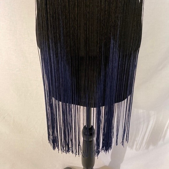 On Twelfth full fringed black mini dress.  Fabulous, fun and sexy - Picture 4 of 6